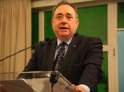 L’exprimer ministre escocès i diputat de l’SNP a Westminster, Alex Salmond, durant la recollida del Premi Coppieters 2016