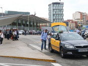 Imatge de la parada de taxis de l'estació de Sants