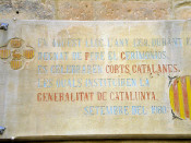 placa, commemoració, generalitat, cervera