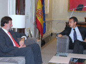 Zapatero i Rajoy a Moncloa