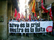 Intersindical-CSC, manifestació, crisi