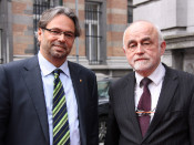 ernest benach, president parlament, Jan Peumans, flandes