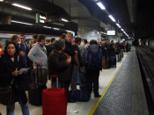 sants estació, passatgers, trens, renfe, andana, viatgers