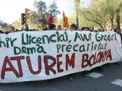 manifestacio estudiants barcelona pla bolonya