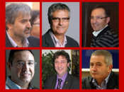 Joaquim Nin, Xavier Pallarès, Albert Alins, Jordi Moltó, Ramon Farré, Eudald Casadesús, delegats govern