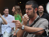 Jordi Navarro durant un acte reivindicatiu el passat mes de juny © M. Estarriola