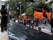 manifestació estudiants colòmbia bogotà