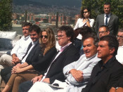Alfons López Tena, Uriel Bertran, Anna Arqué, Àlex Fenoll, Joan Laporta, Solidaritat