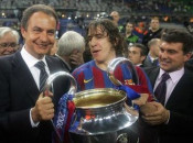 Zapatero, Puyol, Laporta, FC Barcelona, Barça, futbol